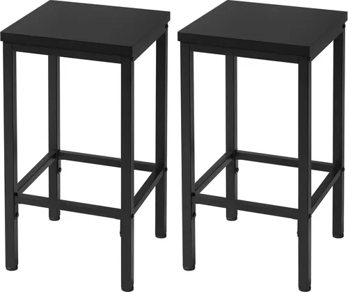 EUGAD Barhocker Set (2 St), moderner industrieller Holzwerkstoffhocker mit Fußstütze