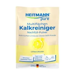 Brauns-Heitmann GmbH & Co. KG HEITMANN pure Multiflächen Kalkreiniger, Kalkentferner zur Entfernung von Kalkablagerungen, 25 g - Beutel 10294990000