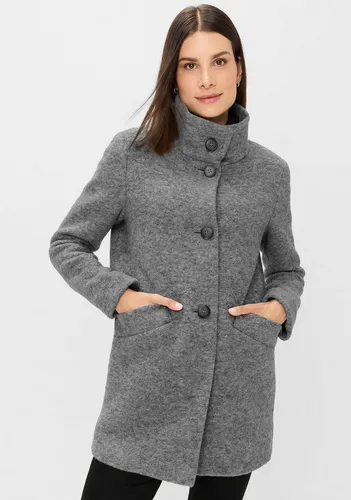 Fuchs Schmitt Wollmantel mit Rundhalsausschnitt - Eleganter Wollmantel für Damen, ideal für modische Freizeitlooks. Der leichte, formbeständige Stoff sorgt für hohen Tragekomfort und behält auch nach längerem Tragen seine Form. Perfekt für stilvolle Kombinationen!