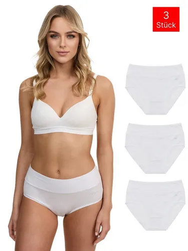 Tazzio Taillenslip 3er-Pack Damen Slip F920 (Packung, 3-St) hoher Bund kaschiert, zeichnet sich nicht ab