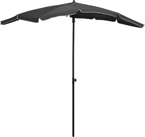 The Living Store Sonnenschirm mit Mast 200x130 cm Anthrazit