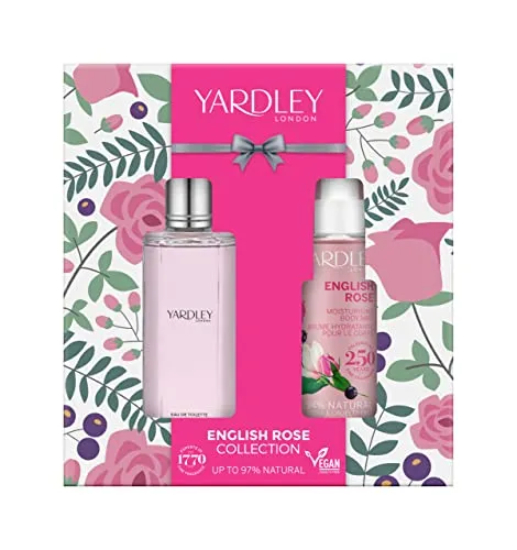 Yardley London English Rose EDT & Mist Set Gift Box - Geschenke für Frauen - Vegan Friendly, Cruelty Free, Multi