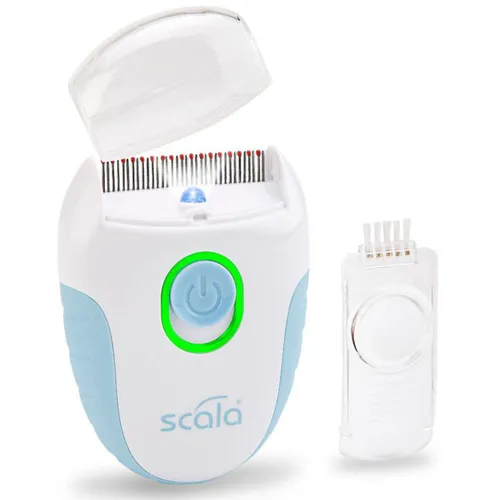 Scala SC 04 Elektrischer Läusekamm - Effektiver elektrischer Läusekamm für alle Haartypen, entfernt zuverlässig Läuse und Nissen, ideal für die ganze Familie.