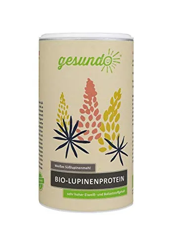 gesundo BIO Lupinenmehl - Lupinenprotein der weißen Süß-Lupine - 200g Dose