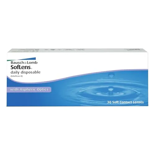 Bausch + Lomb SofLens Daily Disposable Tageslinsen, sphärische Kontaktlinsen, weich, 30 Stück BC 8.6 mm / DIA 14.2 / -1.00 Dioptrien