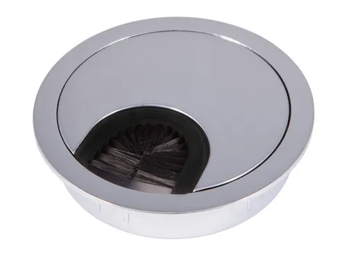 SO-TECH® Kabelkanal Kabeldurchlass Kabeldurchführung Metall (2-St), mit Bürstendichtung Ø 60 oder 80 mm