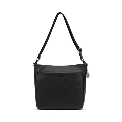 Mandarina Duck Damen Crossover Mellow Leather, Schwarz - Umhängetaschen aus italienischem Leder, elegant und vielseitig mit verstellbarem Schultergurt und praktischen Innenfächern für Ordnung.
