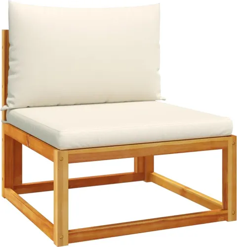 vidaXL Gartensessel ohne Armlehnen mit Kissen aus Akazienholz