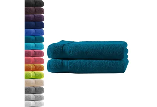 Hometex Premium Textiles Handtuch 500 g/m² - Flauschig & Saugfähig - Handtücher aus 100% Baumwolle, extra schwer mit 500 g/m² für höchste Saugfähigkeit und Weichheit. Ideal für Badezimmer, Sauna und Sport, auch für Allergiker geeignet.