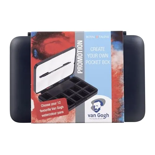 Van Gogh Leere Box 12 1/2 Godets plus Pinsel Nachtblau