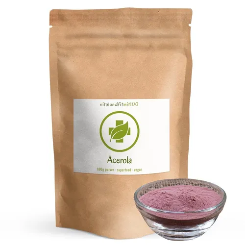 Acerola Pulver 100 g - Superfood - vegan & rein - Rohkostqualität - ohne Zusätze