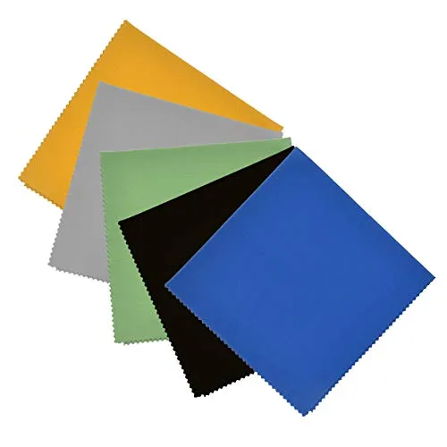 Kare & Kind 5X Mikrofaser-Reinigungstücher - 12 x 12 Zoll - zum Reinigen von Brillen, Brillen, Kameralinsen, iPad, Tablet, Smartphone, Laptop, Computer, TV- und LCD-Bildschirmen und Anderen