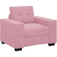 vidaXL Sessel Rosa 60 cm Samt - Ohren- & Armlehnensessel, bietet außergewöhnlichen Komfort mit weichem Samtstoff und dick gepolsterten Kissen - ideal zum Entspannen und Verleihen jedem Raum Stil.