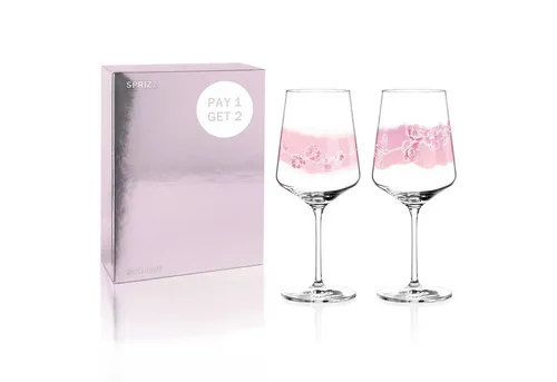 RITZENHOFF SPRIZZ Aperitifglas-Set 2-teilig - Weingläser für Sommer-Cocktails, mit blühendem Design und 554 ml Füllvolumen, ideal als Geschenk für fröhliche Anlässe.