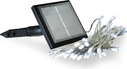 Solar Lichterkette, 50LEDs, beleuchtet 4,9m, Timer, Blinkeffekt, für außen 151206