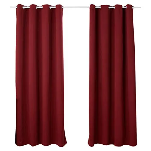 Woltu Verdunkelungsvorhang 2er Set in rot von WOLTU