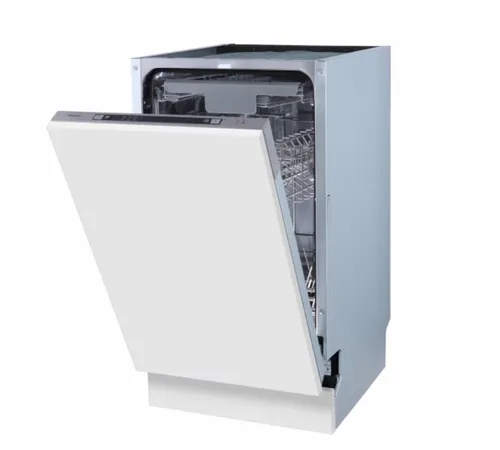 Hisense HV523E10 Geschirrspüler Slim - Voll integrierbarer Geschirrspüler für 10 Bestecke, platzsparend mit 3 Körben und energieeffizient in der Klasse E – ideal für kleine Küchen.