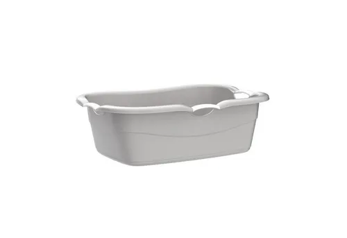 Centi Wäschewanne Ergonomische Wäschewanne mit Griffen grau (1er-Set, 1 St), leichter & robuster Allzweckkorb