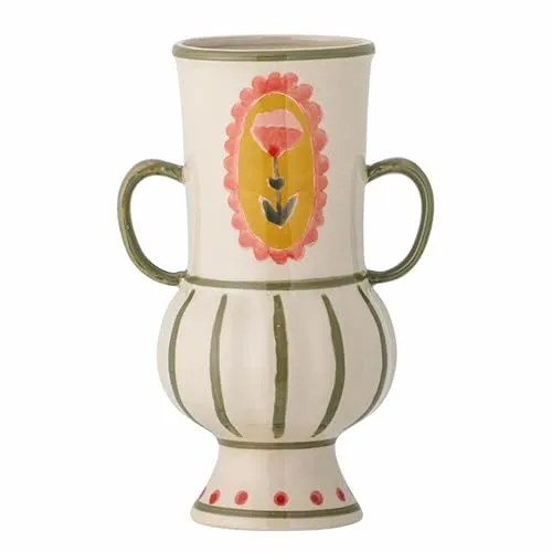 Odina Vase in Grün – Elegantes Steingutdesign - Vasen – Stilvolle Odina Vase aus hochwertigem Steingut, perfekt für frische Blumen oder als dekoratives Element in jedem Raum.