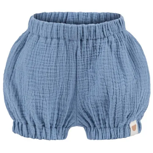 Baby Kinder Musselin Shorts Kurze Hose Uni Pumphose Bloomer Sommerhose, Blau, Gr. 74/80