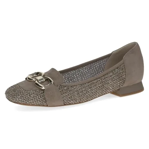CAPRICE Damen Slipper mit Absatz, Braun (MUD Comb), 39 - Stylische Damen Slipper mit 1,8 cm Trapezabsatz für optimalen Halt. Die innovative MEMOTION-Technologie sorgt für Komfort bei jedem Schritt. Ideal für entspannte Tage und elegantes Auftreten.