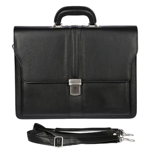 Bag Street Business Aktentasche – Elegante Messenger Tasche für Laptop - Aktenkoffer & -taschen, stilvolle Schwarz Kunstleder Aktentasche, abschließbar und perfekt für Berufstätige.