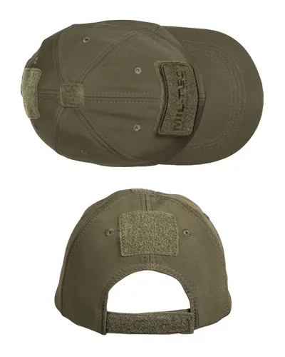 Baseball Cap Mütze Basecap Softshell Mit Patch Oliv Abverkauf Sale