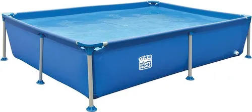 Happy People Stahlrahmenpool 228x159x42cm - Aufstellpool für den Garten - Swimmingpool mit robustem Stahlrahmen, ideal für Sommertage, Fassungsvermögen von 1287 Litern und geeignet für die ganze Familie.
