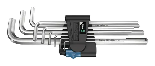 Wera Winkelschraubendreher-Satz mit Haltefunktion 1,5-10 mm - Winkelschraubendreher, mit innovativer Haltefunktion für sicheren Halt von Schrauben, ideal für präzises Arbeiten in engen Bereichen.