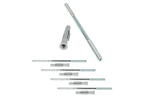 tecuro Stockschraube Stockschraube M8 / M10 - Stahl verzinkt, mit Universal Hohlraumdübel