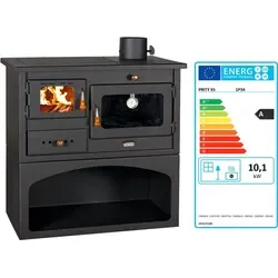 Prity 1P34 Holzofen mit Backofen und Metallplatte, 10,1 kW von PRITY