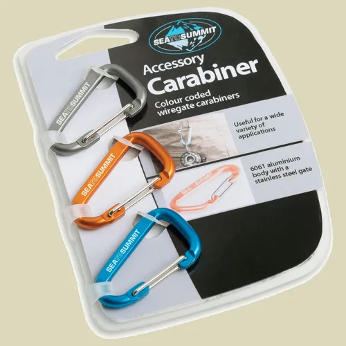 Sea to Summit Accessory Carabiner  3-er Pack grey-orange-blue Karabiner zum Befe