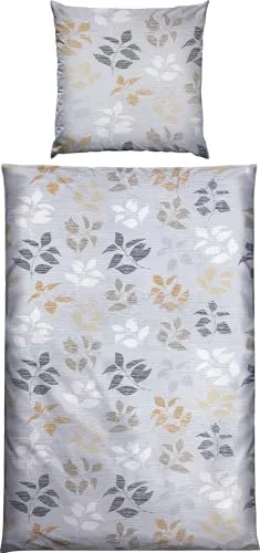 REDBEST Bettwäsche Single-Jersey hellgrau Größe 1x 135x200 cm + 1x 80x80 cm