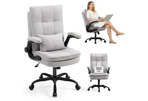LuxusKollektion Ergonomischer Schreibtischstuhl mit Wippfunktion und Armlehnen