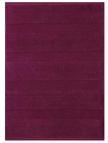 Betz Badvorleger Badematte Badteppich Duschvorleger Frottee Deluxe Größe 50x70 cm Qualität 680 g/m² 100% Baumwolle Farbe Pflaume