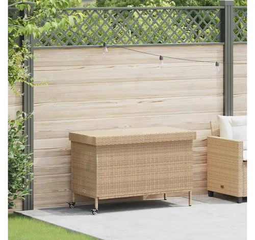 furnicato Gartenbox 110x55x73 cm – Praktische Aufbewahrung für deinen Garten - Ideal für die stilvolle Aufbewahrung von Kissen und Decken. Die Gartenbox aus langlebigem PE-Rattan mit stabilen Stahlrahmen bietet viel Platz und ist einfach zu bewegen.