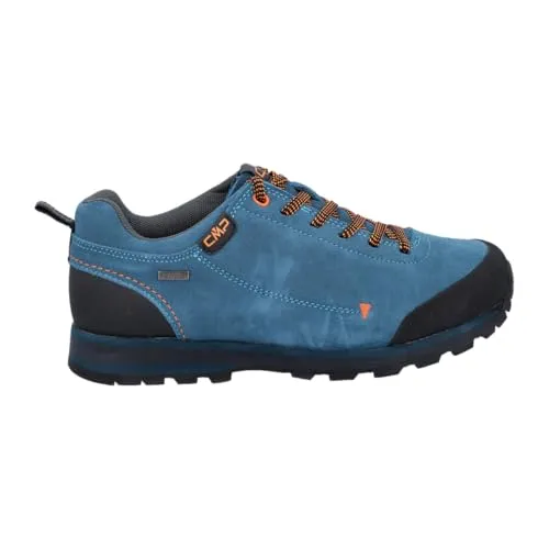 CMP Elettra Low Hiking WP - Wasserdichte Herren-Wanderschuhe in lakeblau/flame - Wanderschuhe mit Vibram-Sohle und Clima Protect Membran, ideal für Stadt und Berge, Größe 42 (US 9)