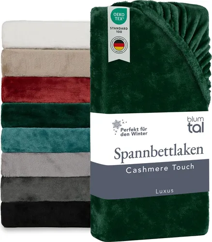 Blumtal Spannbettlaken Cashmere Touch 100 x 200 cm Plüsch von Blumtal
