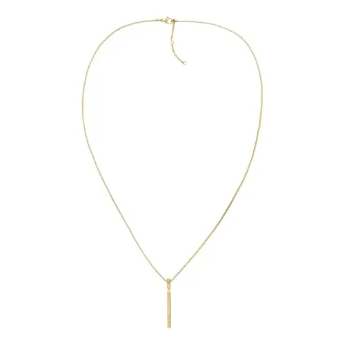 Tommy Hilfiger Jewelry Halskette mit Anhänger für Damen in Gelbgold - 2780951 - Elegante Pendelkette für Damen, verziert mit dem 