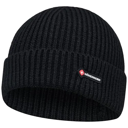 Höhenhorn Ronce Knitted Beanie Unisex Herren Black Rubber