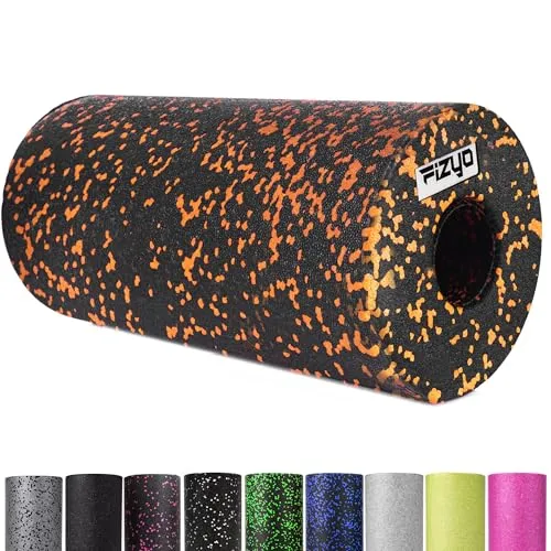 Fizyo Faszienrolle – Foam Roller aus EPP, mittelhart, 30×15 cm, zur Selbstmassage von Rücken & Wirbelsäule, Triggerpunkt Massage, Pilates & Yoga, Fitness & Regeneration (Orange)