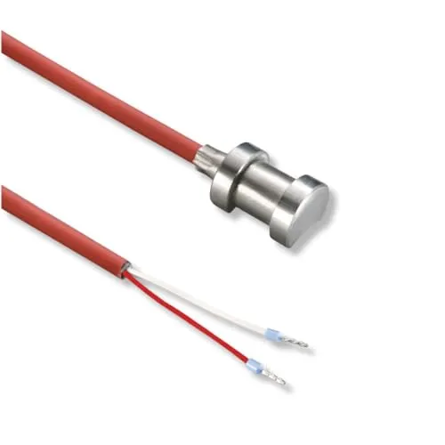 SENSORSHOP24 Rohranlegefühler mit Silikon Leitung Temperaturfühler für Heizung und Rohr Anlegefühler Temperatur Sensor Fühler inklusive Spannband (PT100 Klasse B/ 2 Leiter / 5 Meter)