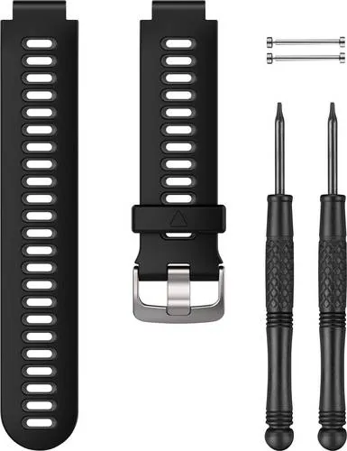 Garmin Silikonarmband für Forerunner 735XT - Ersatzarmband Schwarz, Grau - Smartwatch Zubehör: Stylisches Silikonarmband für Forerunner 735XT, einfach wechselbar und angenehm zu tragen für den perfekten Look bei Fitness und Freizeit.