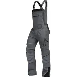Latzhose-Flex-Line Grau/Schwarz, Größe 24 in grau von Leibwächter
