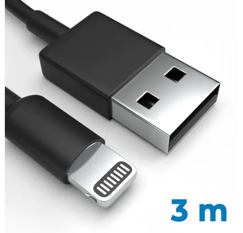 Justcom Apple iPhone 11 USB-Kabel, Lightning, USB-A (300 cm), Schnellladekabel, Datenkabel, Handy, Tablet