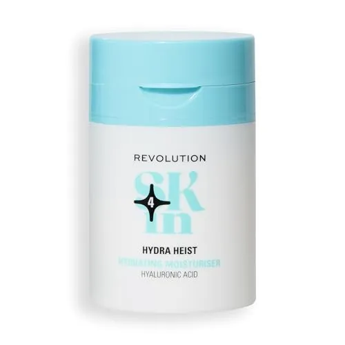 Revolution SKin, Hydra Heist Hydrating Moisturiser, Leichte Feuchtigkeitscreme mit Hyaluronsäure, Vegan und Tierversuchsfrei, 50ml