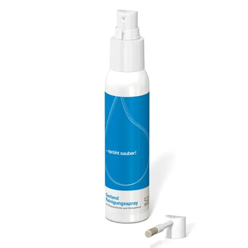 Gerland Reinigungsspray (100ml) - ideal für Hörgeräte und Otoplastiken - Zubehör für die hygienische Reinigung von Hörgeräten und Otoplastiken, sorgt für klare Klangqualität und verlängert die Lebensdauer.
