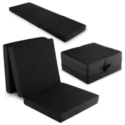 CloudComfort Premium Klappmatratze 70 x 195 cm schwarz