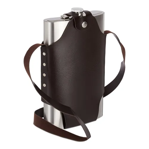 Flachmann Edelstahl Trinkflasche 1,8 l von Relaxdays