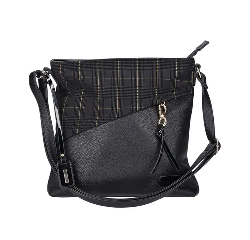 Rieker Damen H1040 Umhängetasche - Schwarz, stylisches Design mit praktischem Reißverschluss und robustem Synthetikmaterial